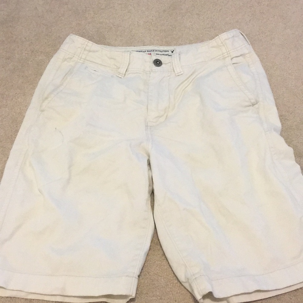 American Eagle Very Light Khaki Longboard Shorts